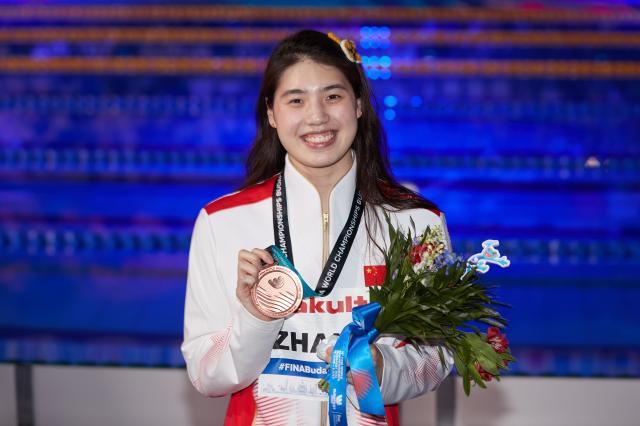 世锦赛张雨霏200蝶摘铜 中国队获女子200自接第4